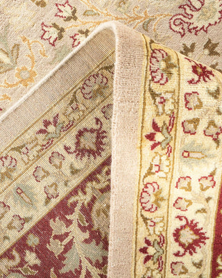 Traditional Mogul Beige Wool Area Rug 9' 2" x 12' 2" - Solo Rugs