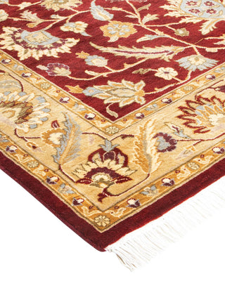 Traditional Mogul Red Wool Area Rug 4' 3" x 6' 3" - Solo Rugs