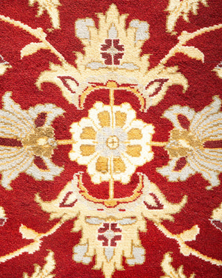 Traditional Mogul Red Wool Area Rug 4' 3" x 6' 3" - Solo Rugs
