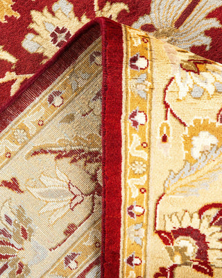 Traditional Mogul Red Wool Area Rug 4' 3" x 6' 3" - Solo Rugs