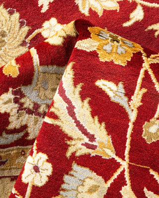 Traditional Mogul Red Wool Area Rug 4' 3" x 6' 3" - Solo Rugs