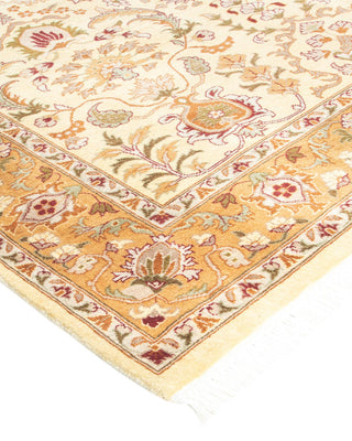 Traditional Mogul Ivory Wool Area Rug 4' 2" x 6' 3" - Solo Rugs