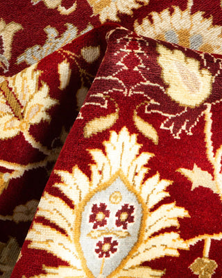 Traditional Mogul Red Wool Area Rug 3' 3" x 5' 1" - Solo Rugs