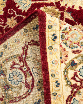 Traditional Mogul Red Wool Area Rug 4' 8" x 7' 3" - Solo Rugs