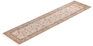 Traditional Mogul Ivory Wool Runner 2' 6" x 10' 4" - Solo Rugs