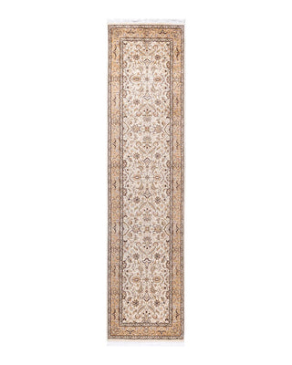 Traditional Mogul Ivory Wool Runner 2' 6" x 10' 4" - Solo Rugs