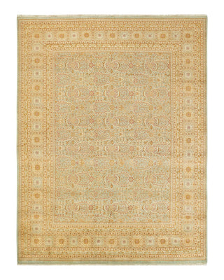 Traditional Mogul Light Blue Wool Area Rug 8' 1" x 10' 4" - Solo Rugs