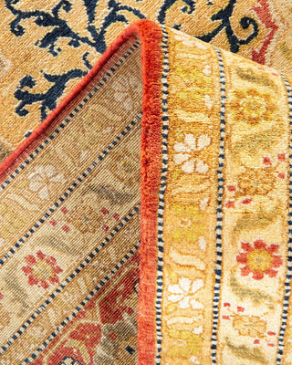 Traditional Mogul Orange Wool Area Rug 8' 0" x 9' 10" - Solo Rugs