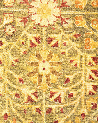 Traditional Mogul Green Wool Area Rug 8' 3" x 9' 10" - Solo Rugs