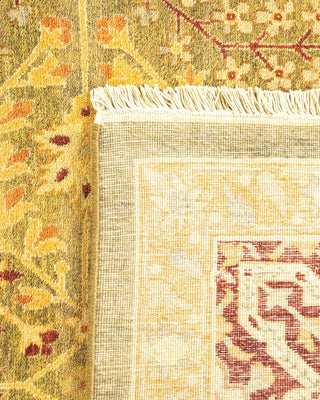 Traditional Mogul Green Wool Area Rug 8' 3" x 9' 10" - Solo Rugs