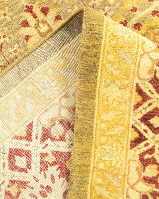 Traditional Mogul Green Wool Area Rug 8' 3" x 9' 10" - Solo Rugs