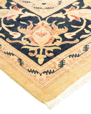 Traditional Mogul Green Wool Area Rug 8' 4" x 10' 4" - Solo Rugs
