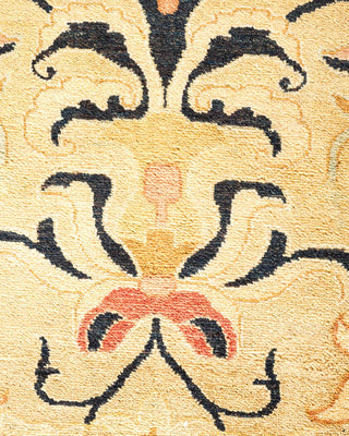 Traditional Mogul Green Wool Area Rug 8' 4" x 10' 4" - Solo Rugs