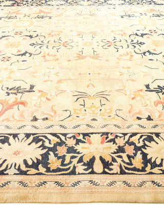 Traditional Mogul Green Wool Area Rug 8' 4" x 10' 4" - Solo Rugs
