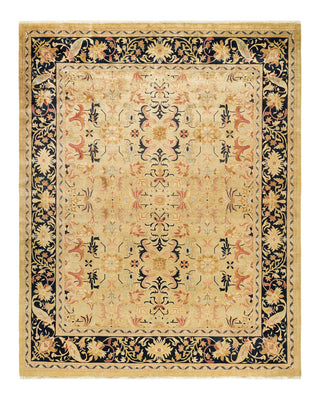 Traditional Mogul Green Wool Area Rug 8' 4" x 10' 4" - Solo Rugs