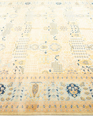 Traditional Mogul Ivory Wool Area Rug 8' 0" x 10' 0" - Solo Rugs