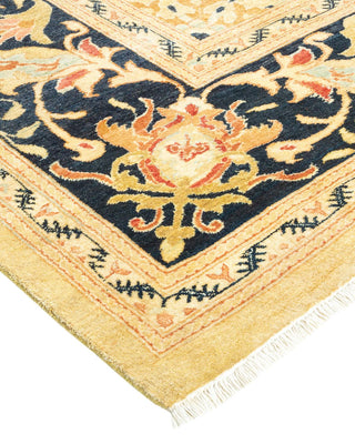 Traditional Mogul Green Wool Area Rug 8' 4" x 10' 3" - Solo Rugs