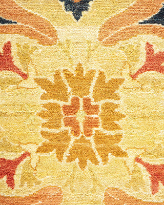 Traditional Mogul Green Wool Area Rug 8' 4" x 10' 3" - Solo Rugs