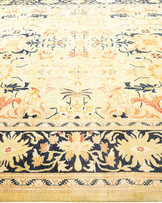 Traditional Mogul Green Wool Area Rug 8' 4" x 10' 3" - Solo Rugs