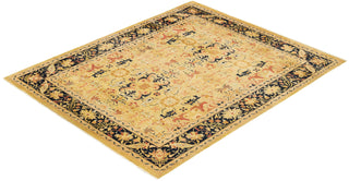Traditional Mogul Green Wool Area Rug 8' 4" x 10' 3" - Solo Rugs