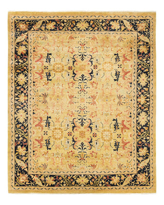 Traditional Mogul Green Wool Area Rug 8' 4" x 10' 3" - Solo Rugs