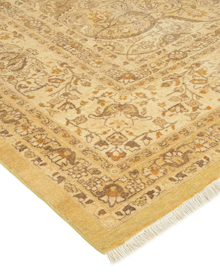 Traditional Mogul Green Wool Area Rug 8' 2" x 10' 3" - Solo Rugs
