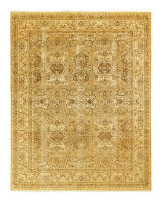 Traditional Mogul Green Wool Area Rug 8' 2" x 10' 3" - Solo Rugs