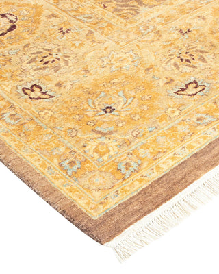 Traditional Mogul Brown Wool Area Rug 8' 2" x 10' 2" - Solo Rugs