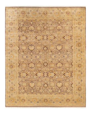 Traditional Mogul Brown Wool Area Rug 8' 2" x 10' 2" - Solo Rugs