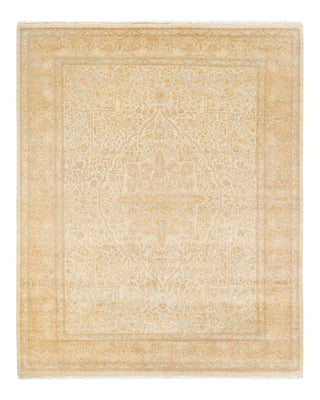 Traditional Mogul Ivory Wool Area Rug 8' 4" x 10' 4" - Solo Rugs