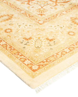 Traditional Mogul Ivory Wool Area Rug 8' 2" x 10' 2" - Solo Rugs