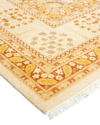 Traditional Mogul Ivory Wool Area Rug 8' 3" x 10' 7" - Solo Rugs