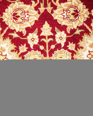 Traditional Mogul Red Wool Area Rug 6' 3" x 9' 4" - Solo Rugs