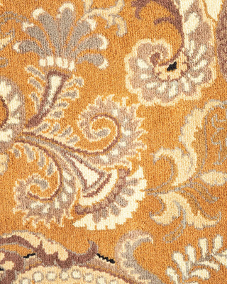 Traditional Mogul Ivory Wool Area Rug 6' 3" x 8' 10" - Solo Rugs