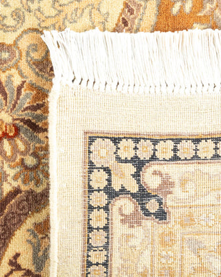Traditional Mogul Ivory Wool Area Rug 6' 3" x 8' 10" - Solo Rugs