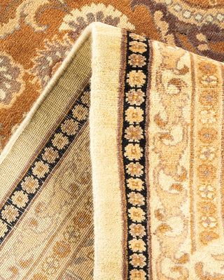 Traditional Mogul Ivory Wool Area Rug 6' 3" x 8' 10" - Solo Rugs