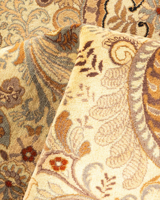 Traditional Mogul Ivory Wool Area Rug 6' 3" x 8' 10" - Solo Rugs