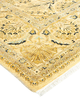 Traditional Mogul Ivory Wool Area Rug 6' 2" x 8' 10" - Solo Rugs