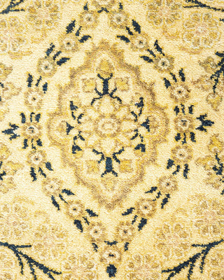 Traditional Mogul Ivory Wool Area Rug 6' 2" x 8' 10" - Solo Rugs