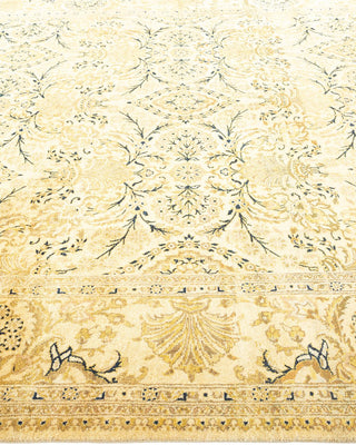 Traditional Mogul Ivory Wool Area Rug 6' 2" x 8' 10" - Solo Rugs
