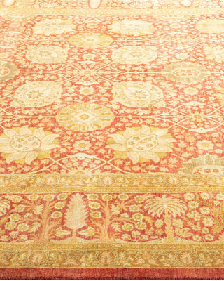 Traditional Mogul Orange Wool Area Rug 6' 2" x 9' 3" - Solo Rugs
