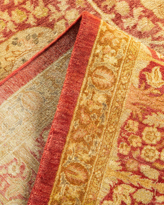 Traditional Mogul Orange Wool Area Rug 6' 2" x 9' 3" - Solo Rugs