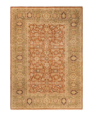 Traditional Mogul Brown Wool Area Rug 6' 3" x 8' 10" - Solo Rugs