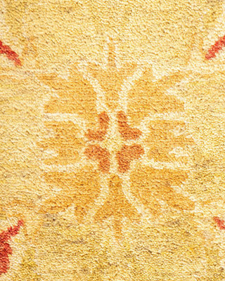 Traditional Mogul Green Wool Area Rug 6' 1" x 9' 1" - Solo Rugs