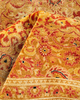 Traditional Mogul Orange Wool Area Rug 6' 2" x 9' 5" - Solo Rugs