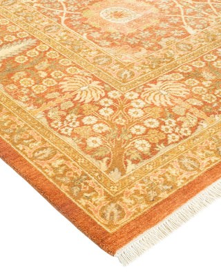 Traditional Mogul Brown Wool Area Rug 6' 1" x 9' 2" - Solo Rugs