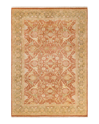 Traditional Mogul Brown Wool Area Rug 6' 2" x 8' 9" - Solo Rugs