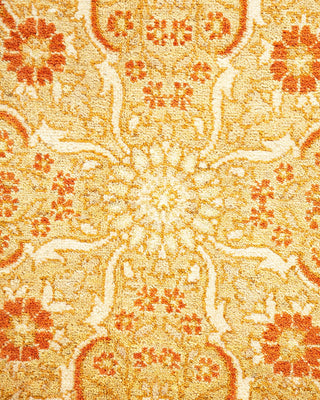 Traditional Mogul Ivory Wool Area Rug 6' 1" x 9' 3" - Solo Rugs