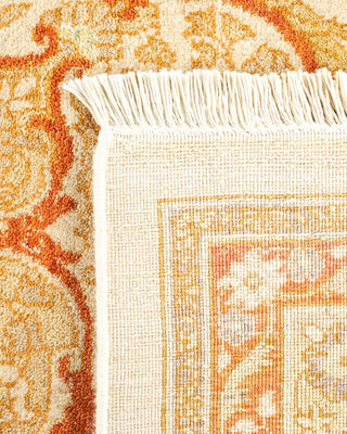 Traditional Mogul Ivory Wool Area Rug 6' 1" x 9' 3" - Solo Rugs