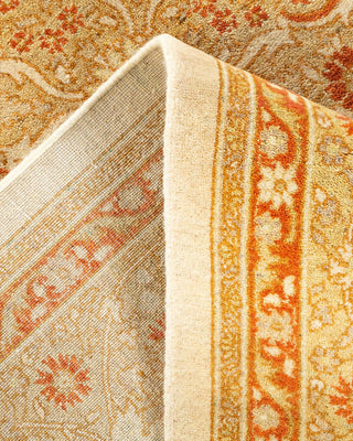 Traditional Mogul Ivory Wool Area Rug 6' 1" x 9' 3" - Solo Rugs